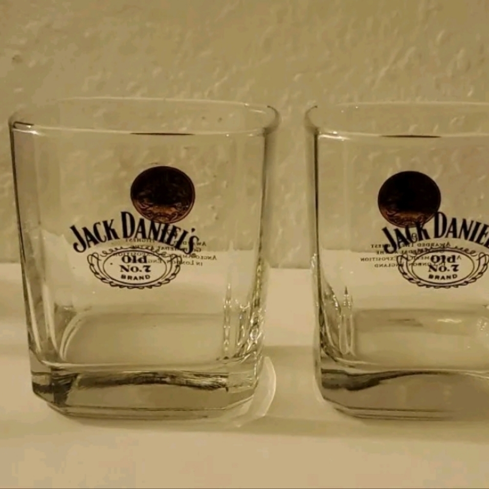 Jack Daniel's Tennessee Whiskey Old No. 7 Brand Clear Glass Sipping Glasses